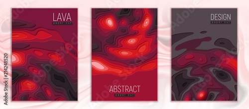 Lava paper cut set