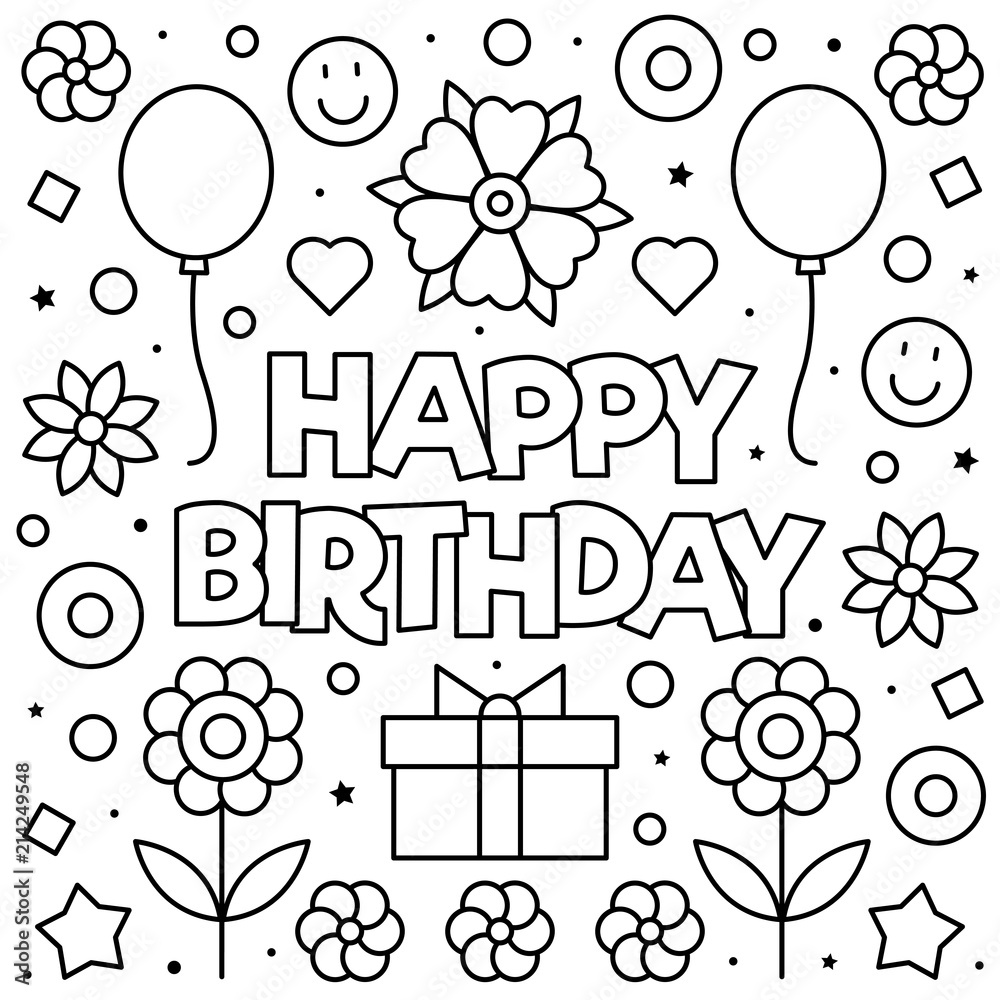 Coloring page. Vector illustration. Stock Vector | Adobe Stock