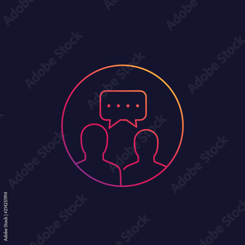 debate vector linear icon
