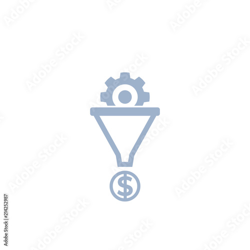 sales funnel icon, vector