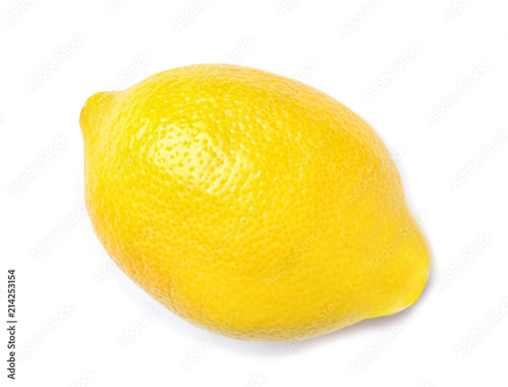 Ripe whole lemon on white background Ripe whole lemon on white background