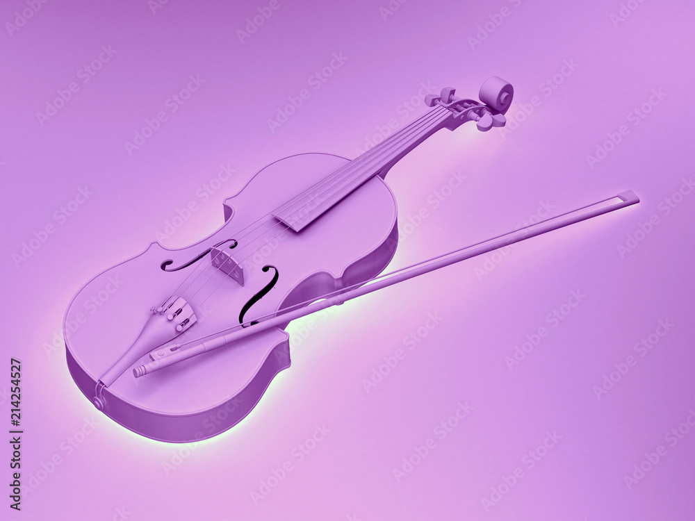 Obraz premium lilac cello on lilac background
