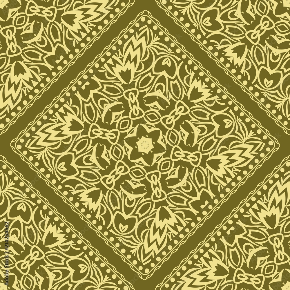 pattern with floral mandala, decorative seamless Vector illustration. pattern with floral mandala, decorative seamless Vector illustration.