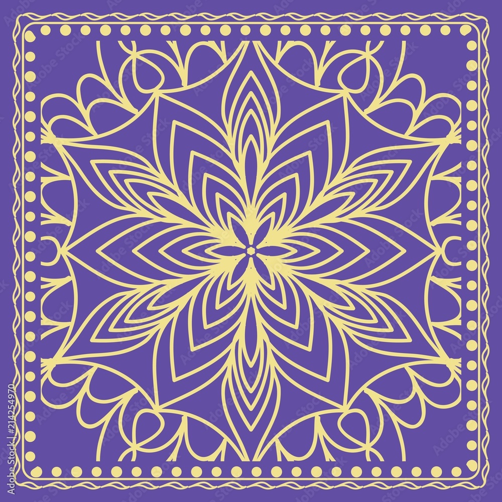 Mandala floral geometric pattern. Vector illustration Mandala floral geometric pattern. Vector illustration