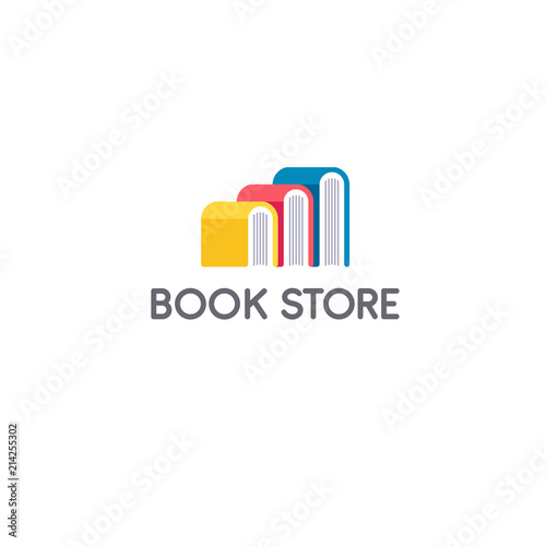 Vector logo design template for book store