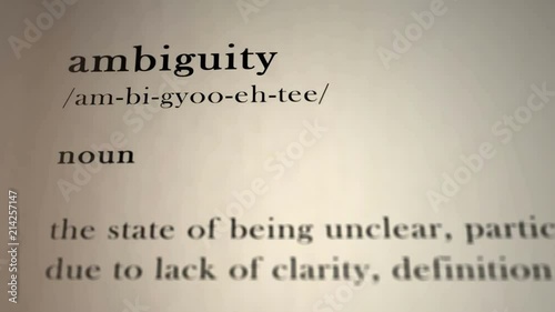 Ambiguity Definition photo