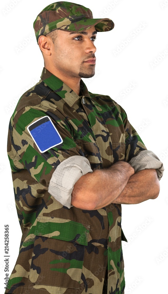 Confident Soldier in Uniform Confident Soldier in Uniform