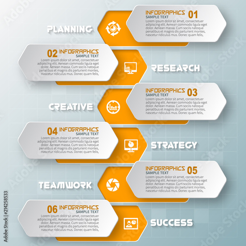 Abstract 3D Paper Infographics