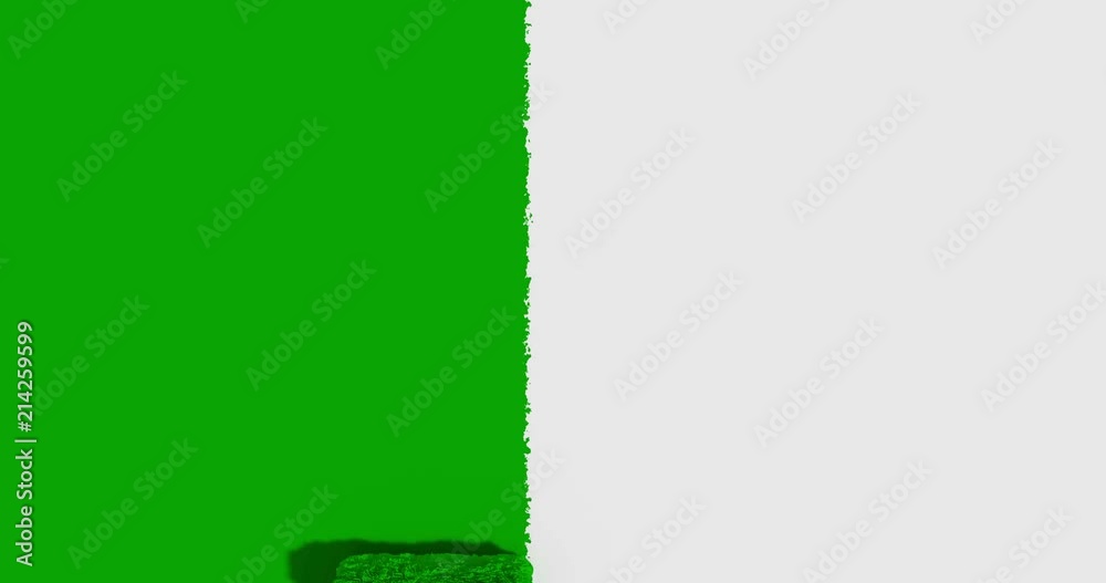 Paint roller screen transition with alpha mask