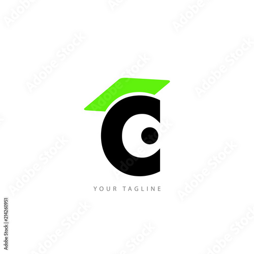 CInitial Logo Education design Concept or Template.