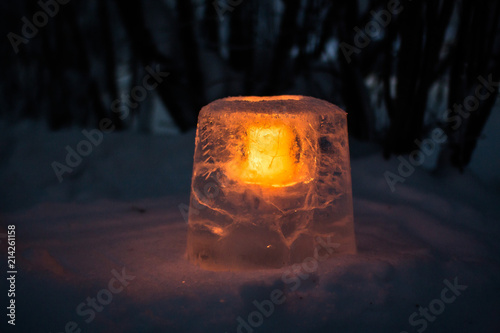 Candle in ice