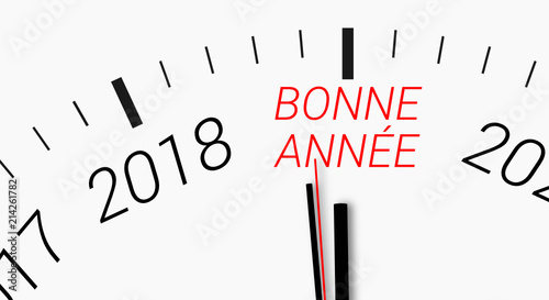 compte à rebours de 2018 à 2019 - clock countdown from year 2018 to 2019 - happy new year - bonne année