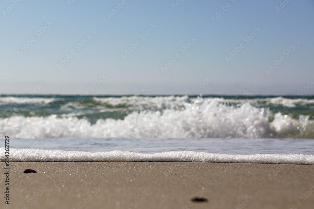 waves over the beach