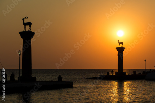 Mandraki harbor