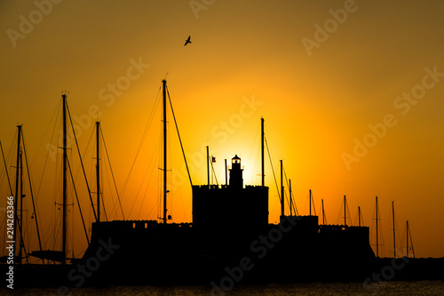 Mandraki harbor