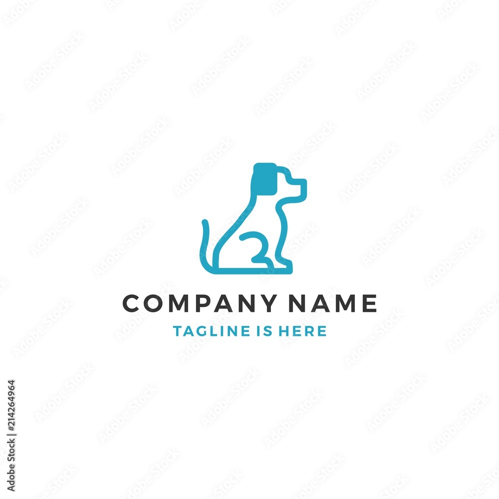 lineart outline sitting dog icon logo template vector illustration lineart outline sitting dog icon logo template vector illustration