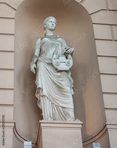 sculpture of ancient muse Erato for the central facade of the Bolshoi Theatre