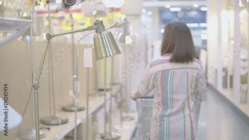 Women are shopping in the mall.