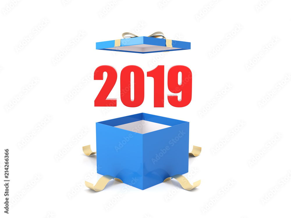 New Year 2019 Creative Design Concept - 3D Rendered Image New Year 2019 Creative Design Concept - 3D Rendered Image