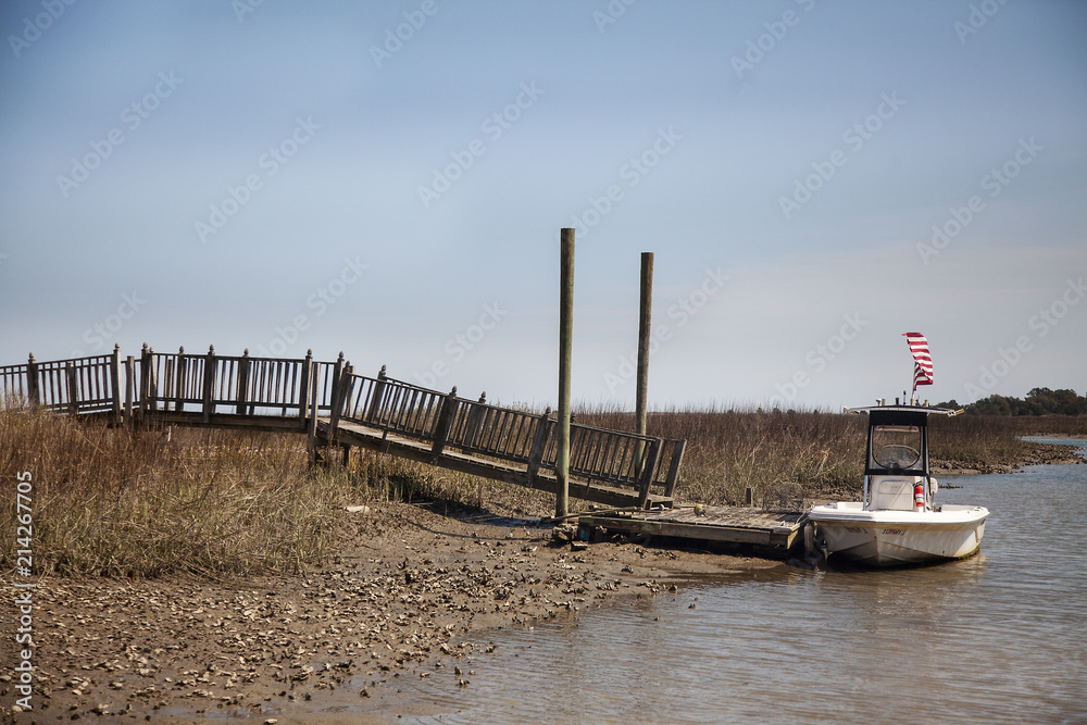 Boat Stranded at low tide