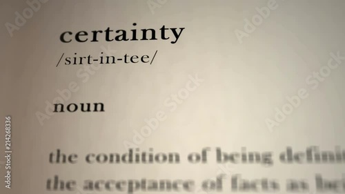 Certainty Definition photo