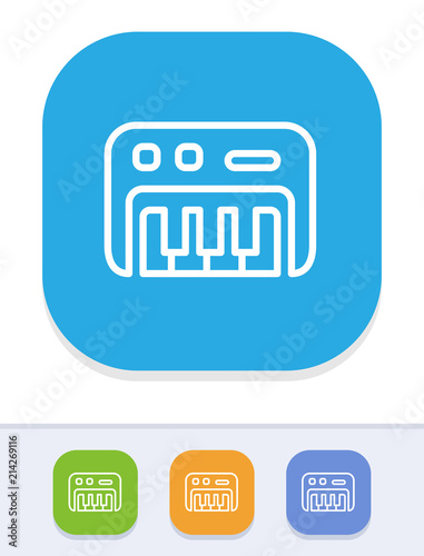 Electric Piano - Tile Stroke Icons © Silvia