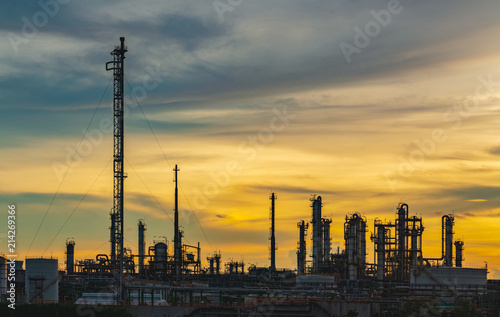 Oil and gas industry at twilight