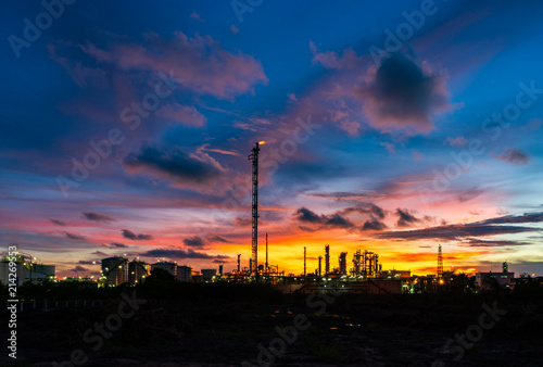 industrial plant at twilight