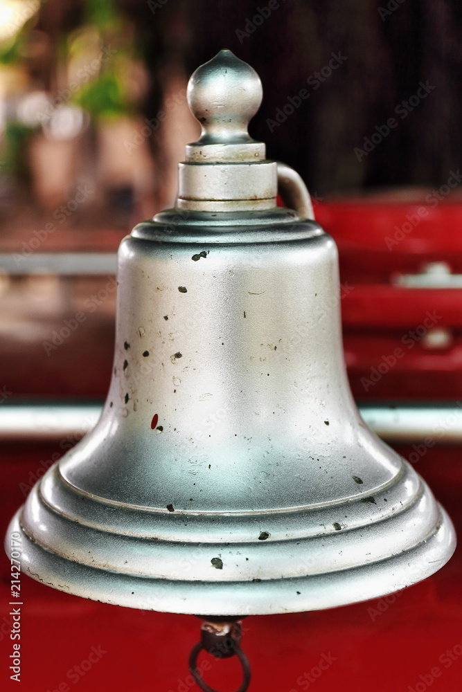 Bell of old fire truck retired from service-Quezon Park. Dumaguete-Philippines. 0508 Bell of old fire truck retired from service-Quezon Park. Dumaguete-Philippines. 0508