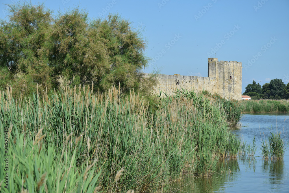 Aigues-Mortes, Gard, Languedoc, Occitanie, la citadelle fortifiée.