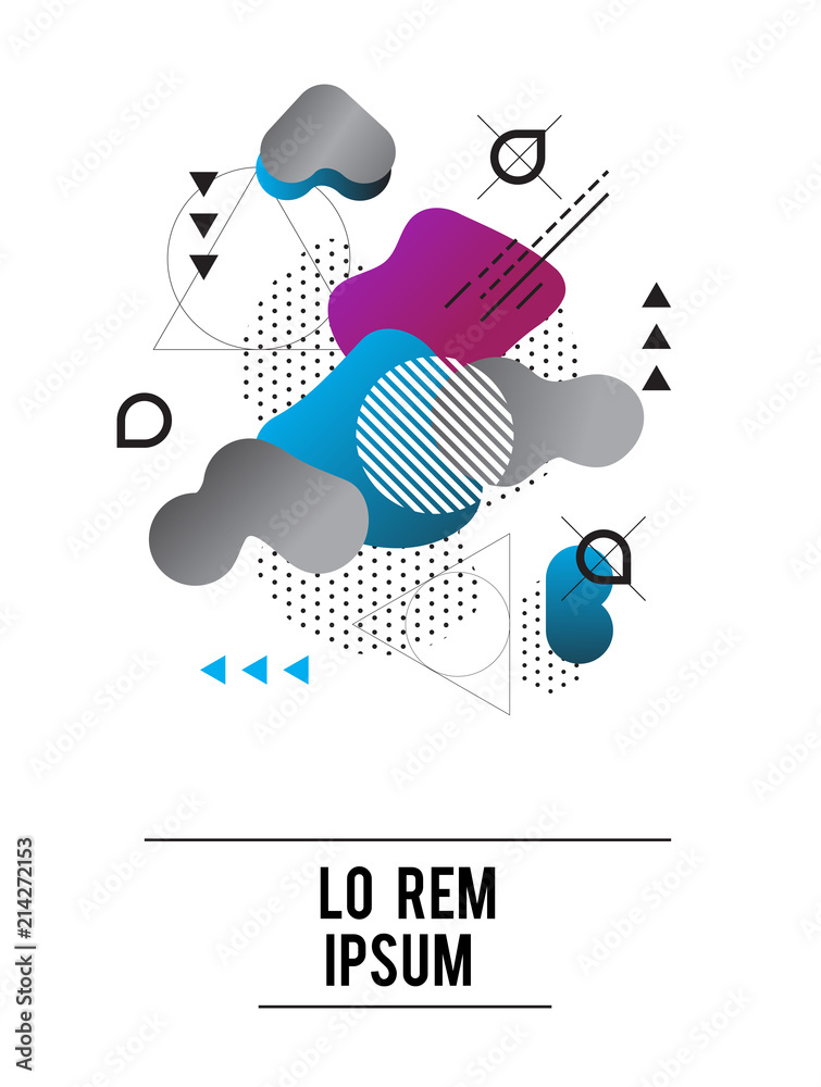 Obraz premium ABSTRACT MODERN TEMPLATE BACKGROUND. GEOMETRIC ELEMENT. DIVERSE PATTERN