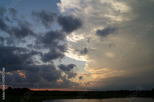 Sun Setting Storm Clouds