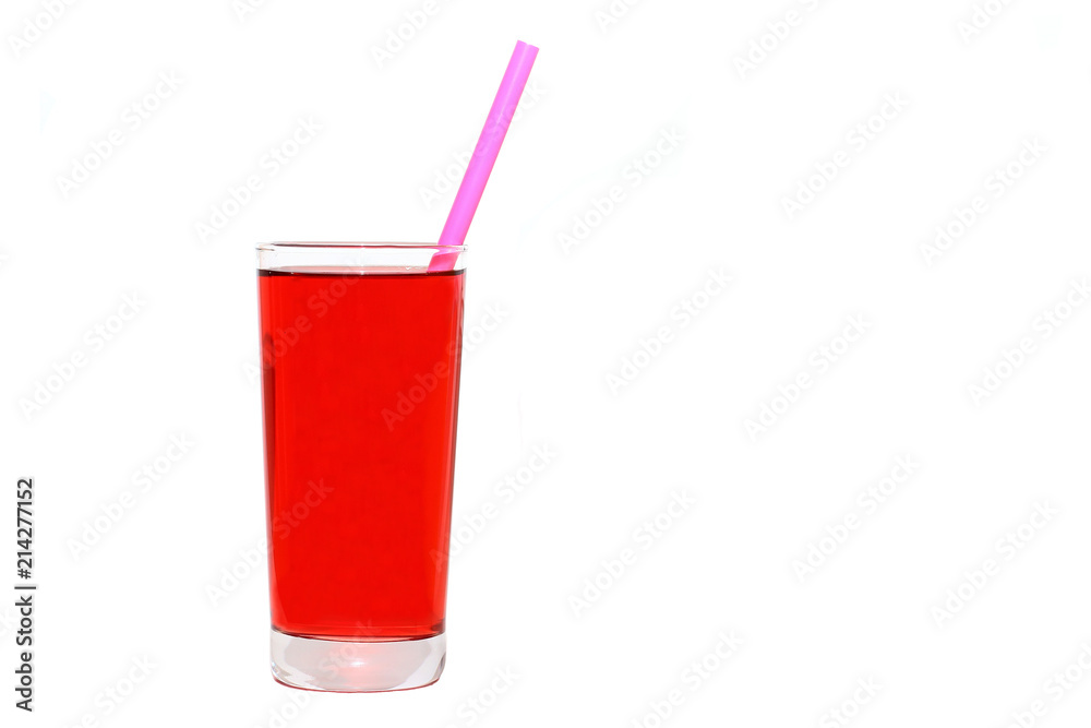 watermelon Smoothies isolated . red colorfull smothie with tube watermelon Smoothies isolated . red colorfull smothie with tube