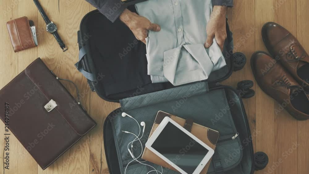 Preparing suitcase