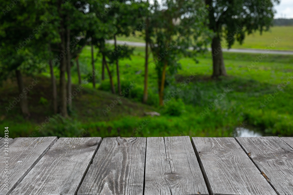 wooden planks on the background of nature wooden planks on the background of nature