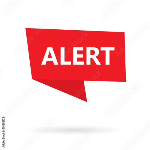 alert word on speach bubble- vector illustration