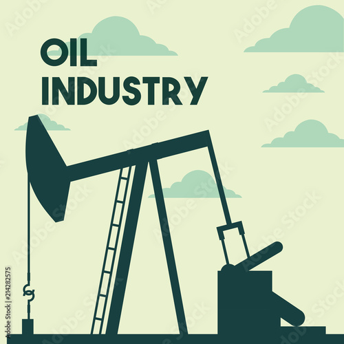 silhouette pump jack production oil industry