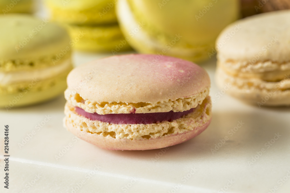 Colorful Homemade Sweet French Macarons