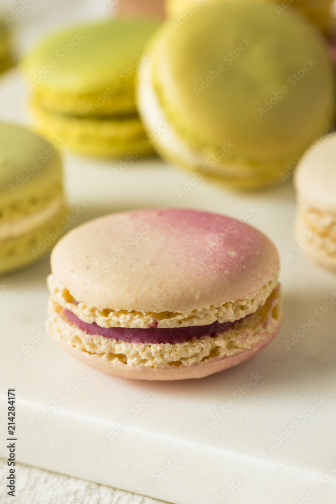 Colorful Homemade Sweet French Macarons Colorful Homemade Sweet French Macarons