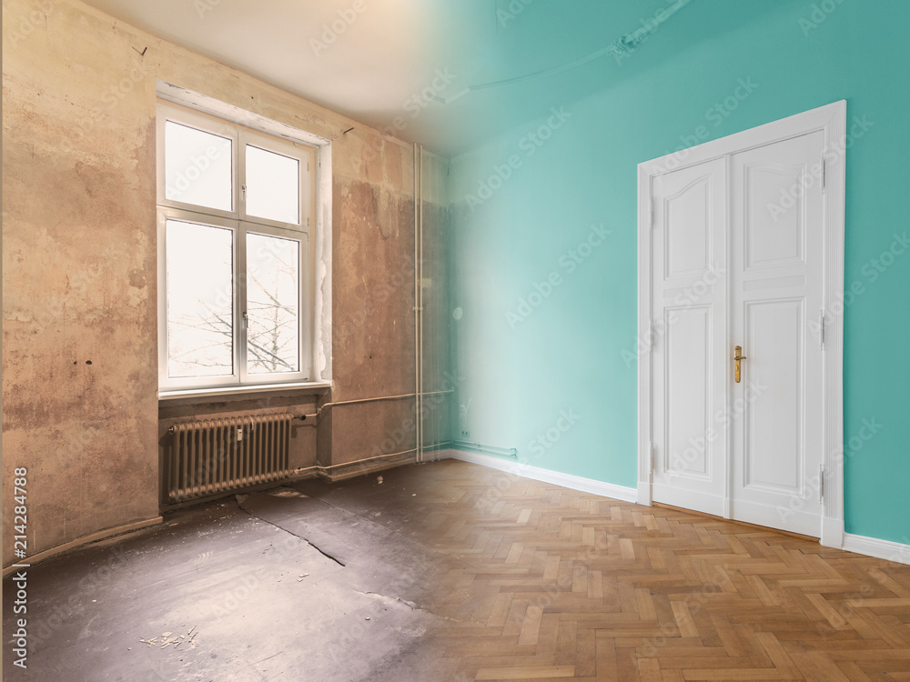 Fototapeta premium flat renovation, apartment room modernization concept