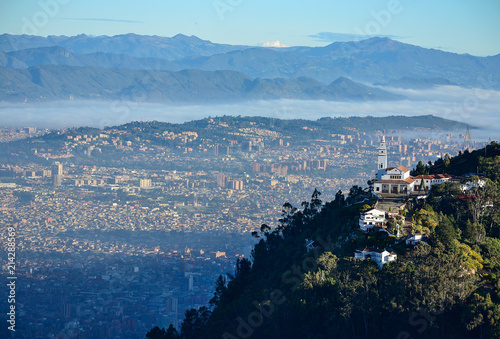 aerial view of the city of Bogota photo