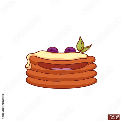Funny pancake breakfast character