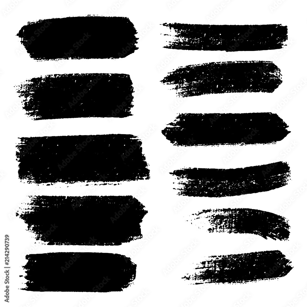 Vector set of hand drawn brush strokes and stains. One color monochrome artistic hand drawn backgrounds. Vector set of hand drawn brush strokes and stains. One color monochrome artistic hand drawn backgrounds.
