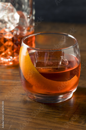 Alcoholic Red Negroni Cocktail