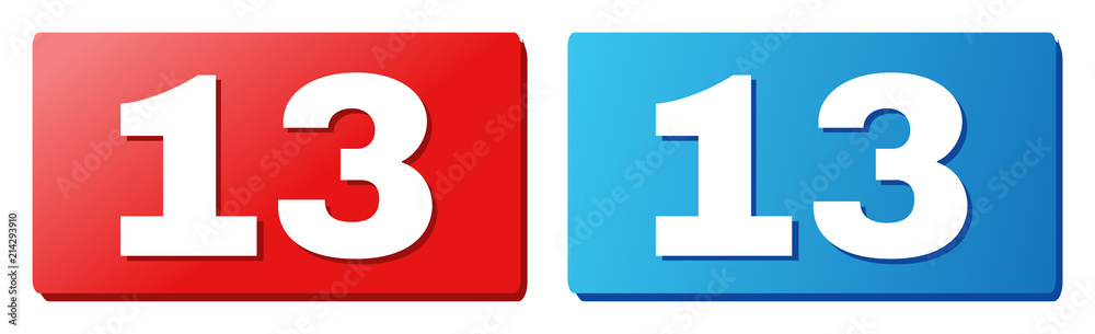 13 text on rounded rectangle buttons. Designed with white caption with shadow and blue and red button colors. 13 text on rounded rectangle buttons. Designed with white caption with shadow and blue and red button colors.