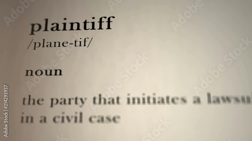 Plaintiff Definition