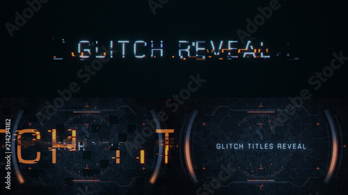 HUD Glitch Reveal Title