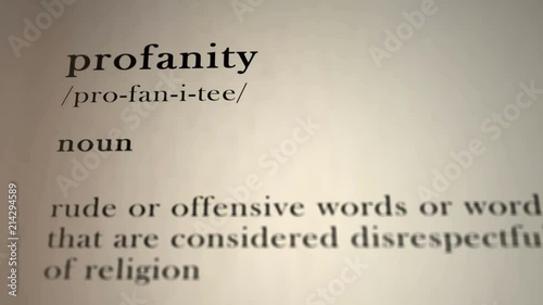 Profanity Definition photo