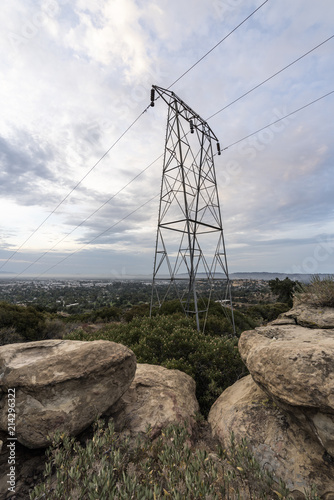 Electric power tower nestle...