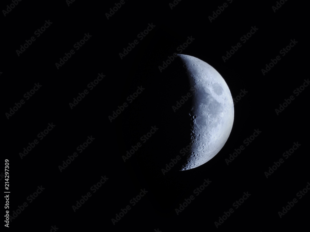 First Phase of Waxing Moon Crescent First Phase of Waxing Moon Crescent